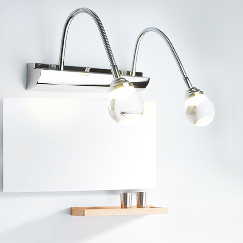 Curved LED Wall Lamp – Arcus-2 lamps-White Light-40cm-The Livary