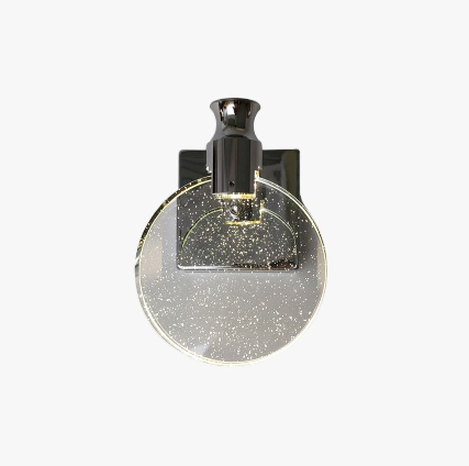 Luxury Round Crystal Wall Lamp – Celestia-Gold-Warm light-13cm-The Livary