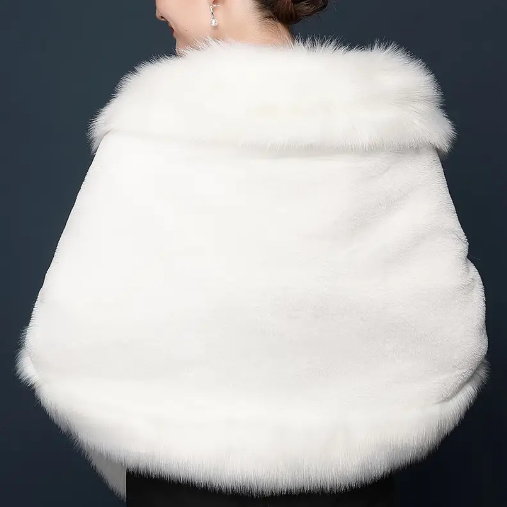 Warm Fur Scarf for Women - Elin-Black-The Livary