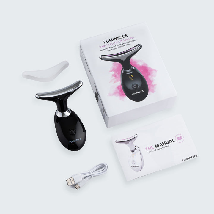 7-in-1 LED Face Firming & Massage Tool – Vénera-White-The Livary