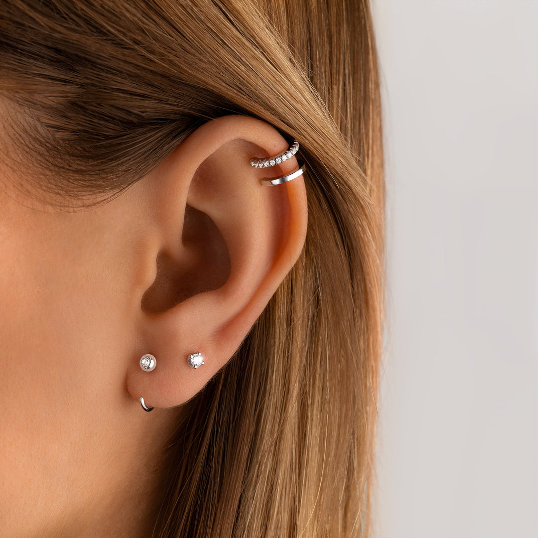 Double Ear Cuff - Clara-Silver-The Livary