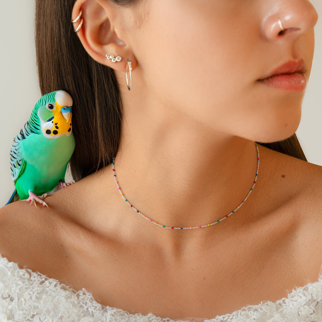 Stylish Rainbow Necklace - Iris-Gold-The Livary
