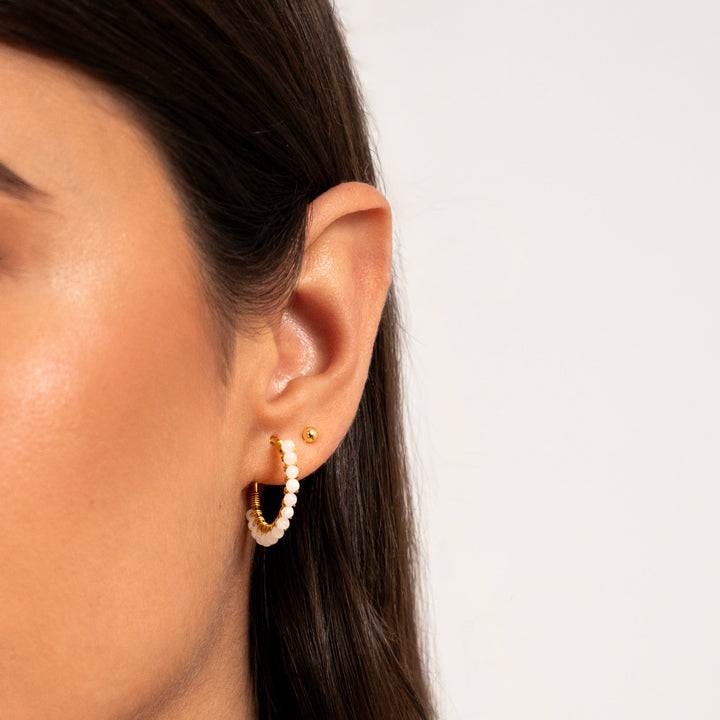 Minimalist Earrings - Lunara-0.08 in-Silver-The Livary