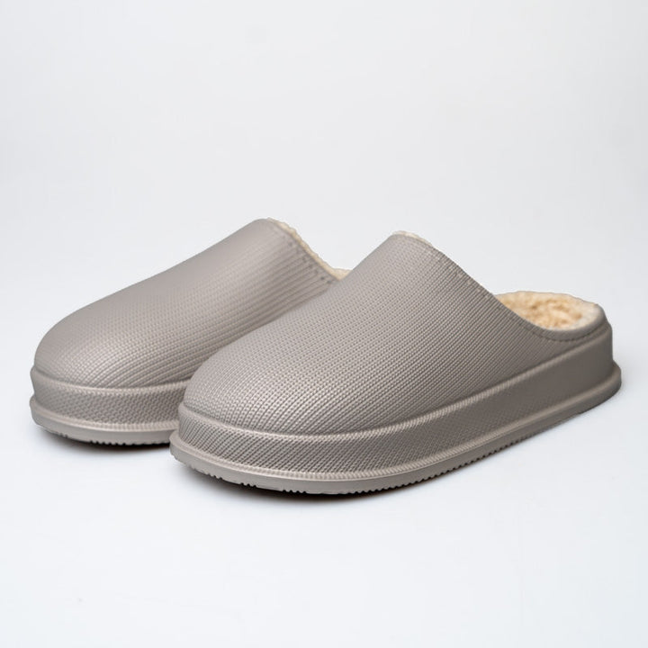 Comfy Ladies Slippers – Luna-Gray-4-The Livary