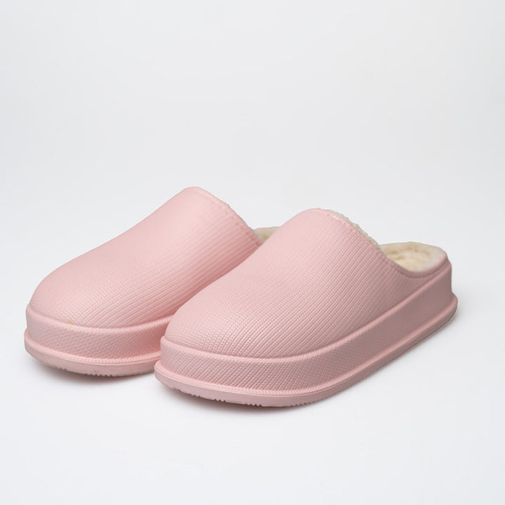 Comfy Ladies Slippers – Luna-Pink-4-The Livary