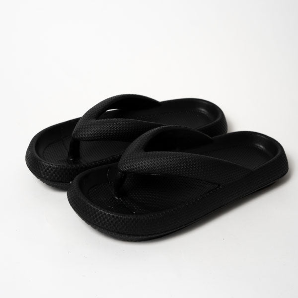 Comfortable Unisex Platform Slippers – Alex-Black-3.5-The Livary