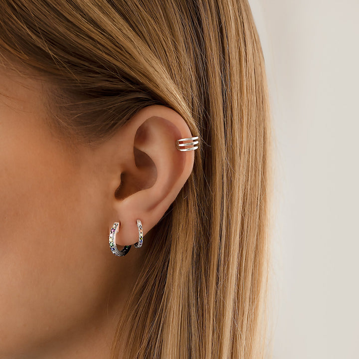 Rainbow Hoops - Sofia-Silver-The Livary