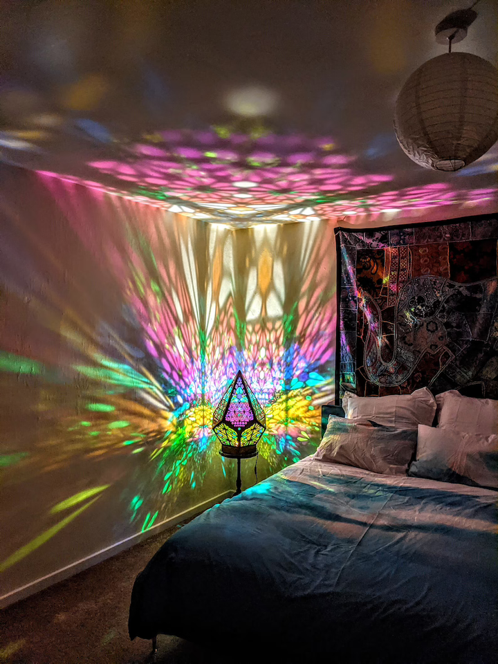 Stained Glass Style LED Table Lamp - LumiAura-The Livary
