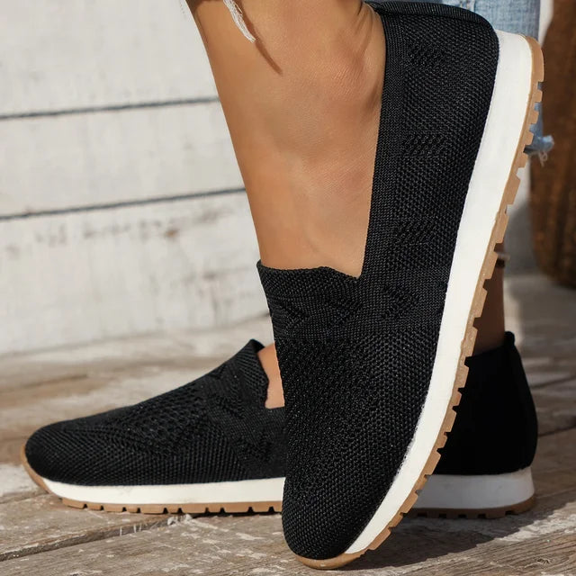 Orthopaedic Ladies Slip-ons - Olivia-Black-3.5-The Livary