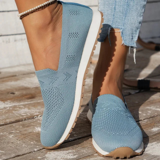 Orthopaedic Ladies Slip-ons - Olivia-Heavenly blue-3.5-The Livary