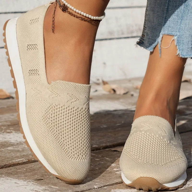 Orthopaedic Ladies Slip-ons - Olivia-Apricot-3.5-The Livary