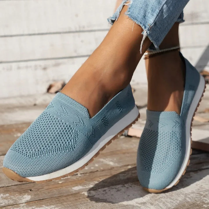 Orthopaedic Ladies Slip-ons - Olivia-Apricot-3.5-The Livary