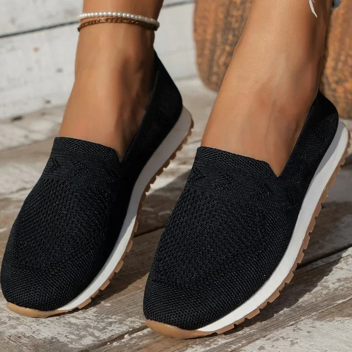 Orthopaedic Ladies Slip-ons - Olivia-Apricot-3.5-The Livary