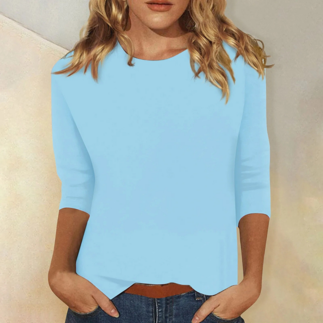 Stylish Long Sleeve Shirt for Women - Ava-Light blue-S-The Livary