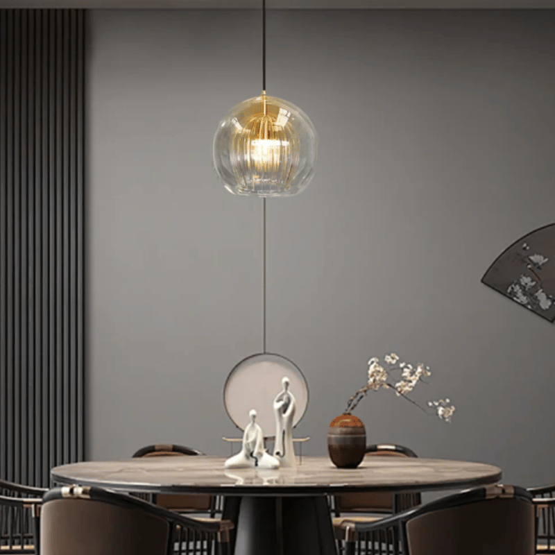 Modern Aluminium-Glass Pendant Lamp - LumaLite-Transparent-Neutral White-The Livary