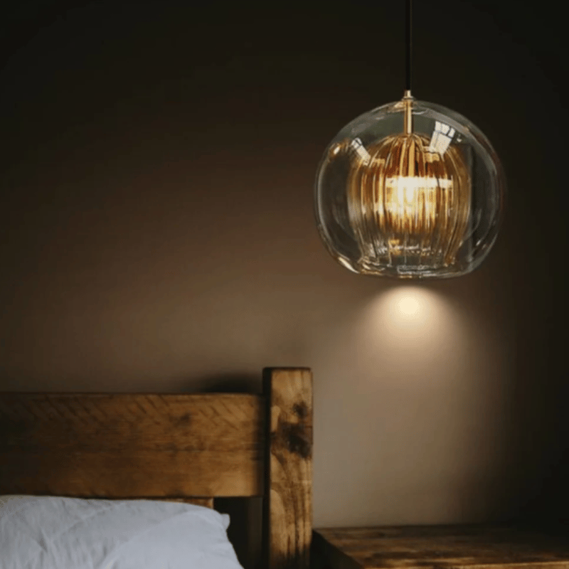 Modern Aluminium-Glass Pendant Lamp - LumaLite-Transparent-Neutral White-The Livary