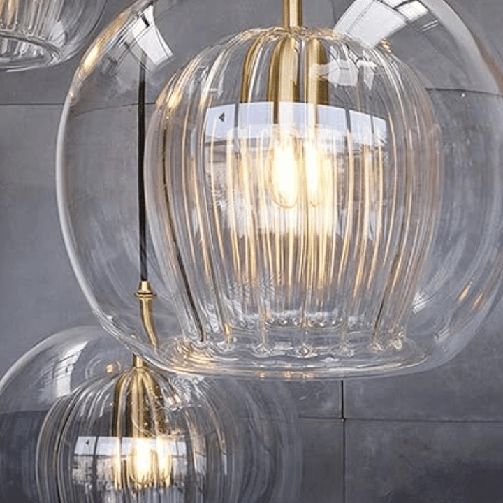 Modern Aluminium-Glass Pendant Lamp - LumaLite-Transparent-Neutral White-The Livary