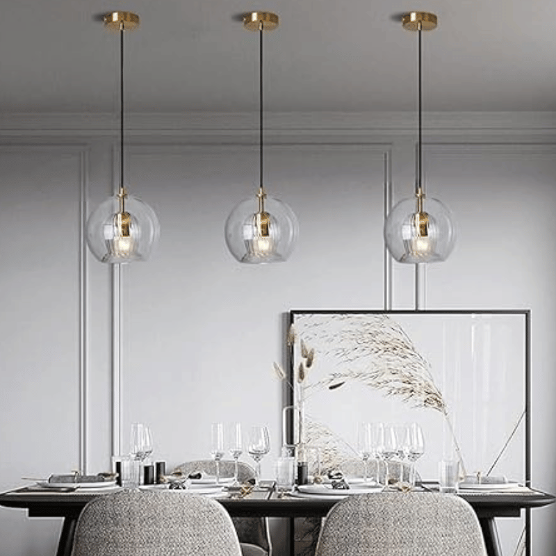 Modern Aluminium-Glass Pendant Lamp - LumaLite-Transparent-Neutral White-The Livary