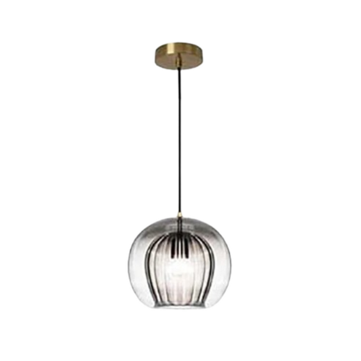 Modern Aluminium-Glass Pendant Lamp - LumaLite-Smoked-Cold White-The Livary