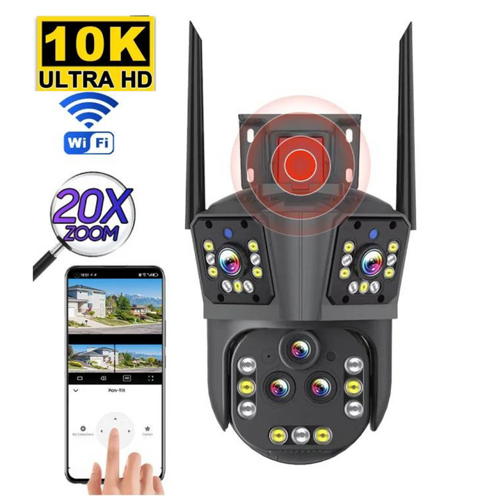 10K WiFi Security Camera with 20MP, 20x Zoom – DualGuard Ultra 10K-The Livary