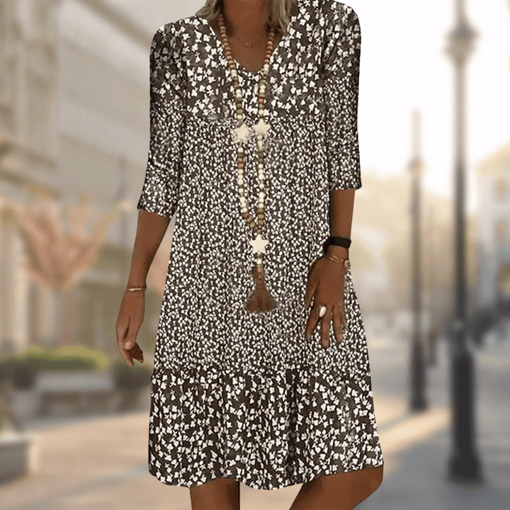 Summer Dress Inspired by Solar Energy – Soleil-Brown-M-The Livary