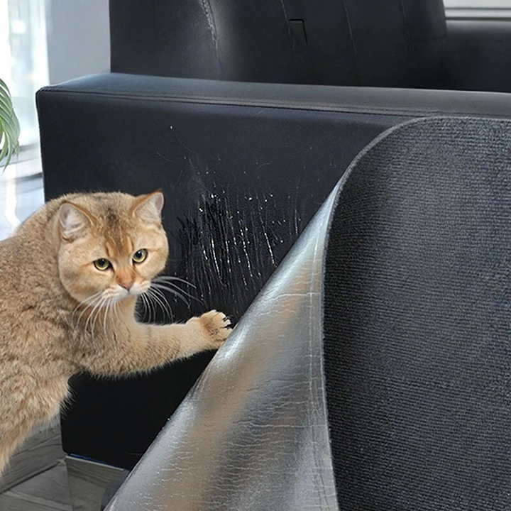 Self-Adhesive Scratching Mat for Cats (Buy 2, Get 1 Free) – ScratchStop-Gray (Buy 2 get 1 Free)-11.8 × 11.8 in-The Livary