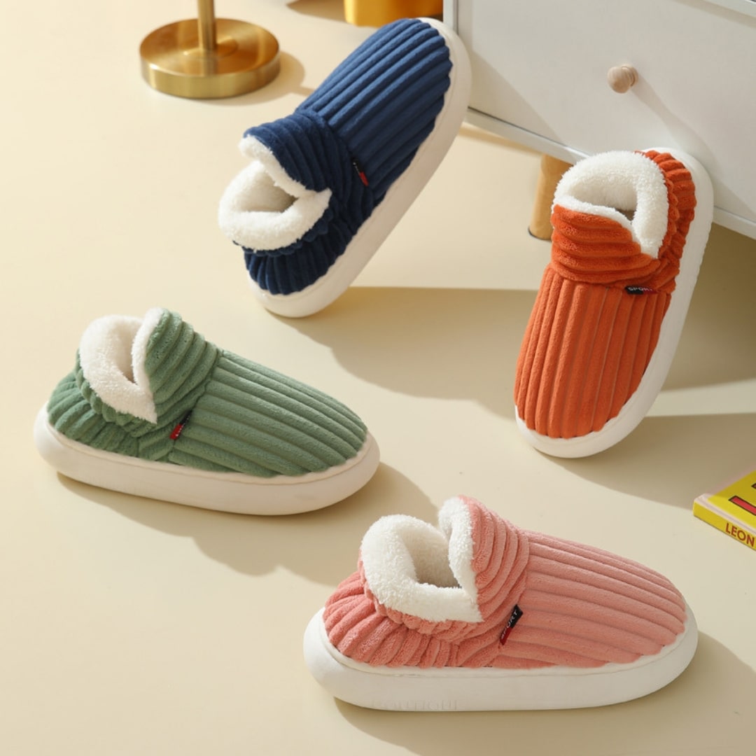 Luxury Winter Slippers - Elise-Green-3.5-4.0-The Livary