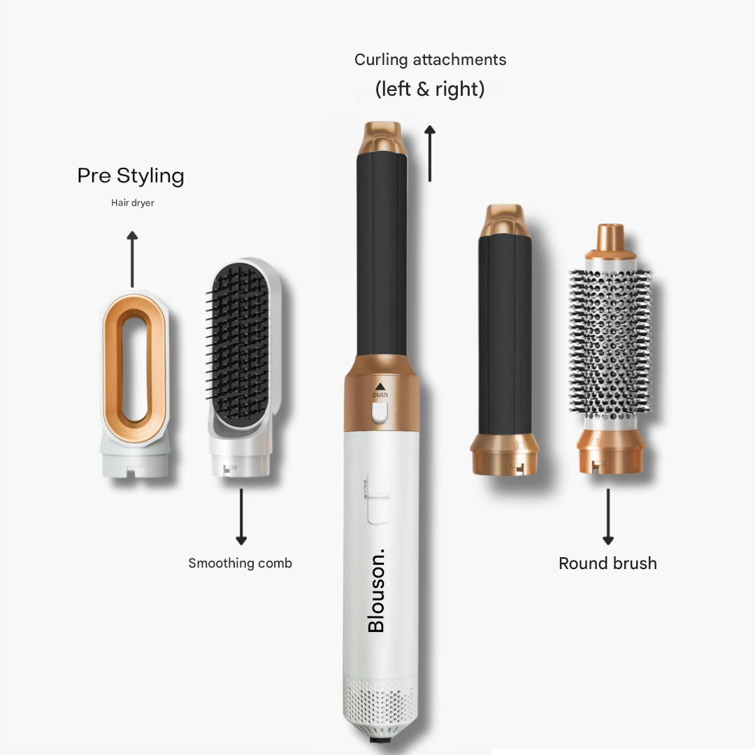 5-in-1 Air-Directed Hair Styler – Aeréa-White Gold-The Livary