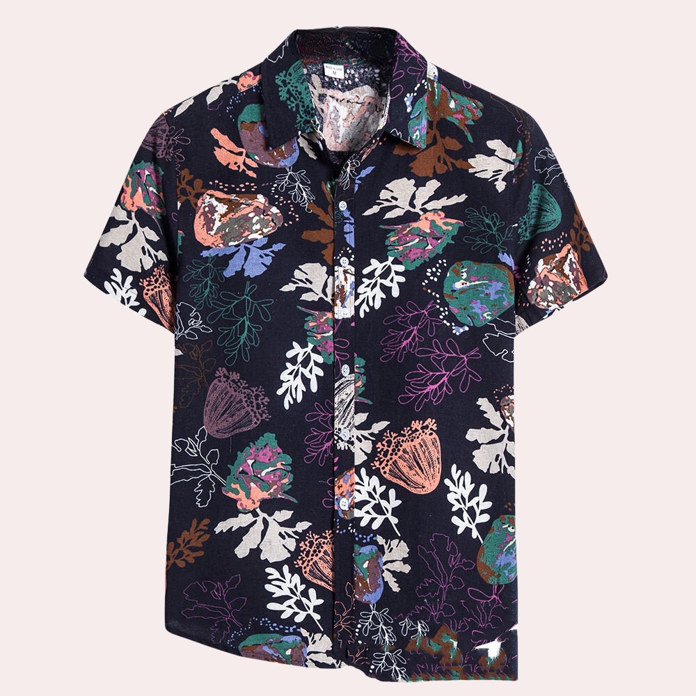 Casual Summer Shirt for Men - Dante-Blue-S-The Livary