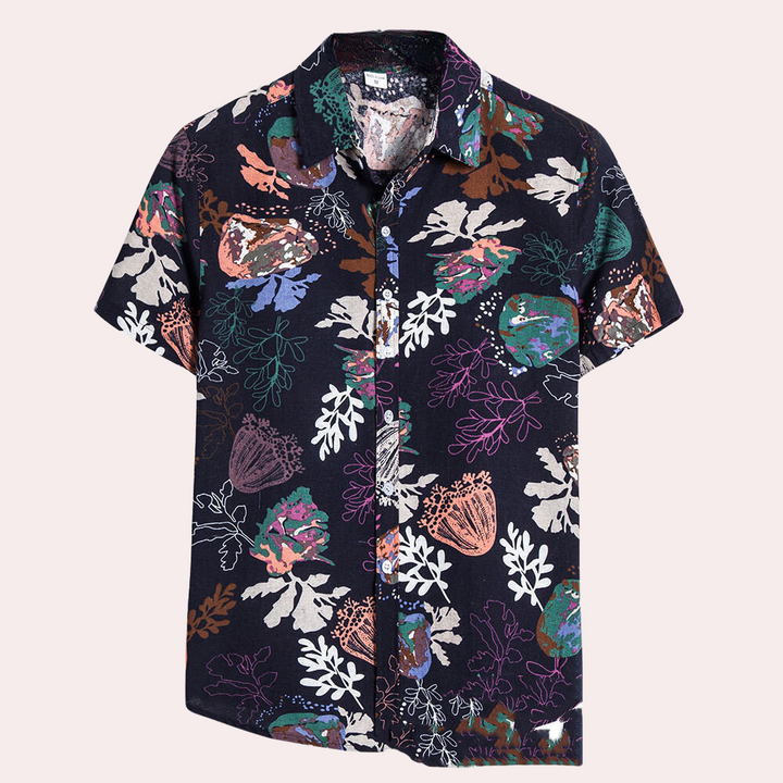Casual Summer Shirt for Men - Dante-Blue-S-The Livary