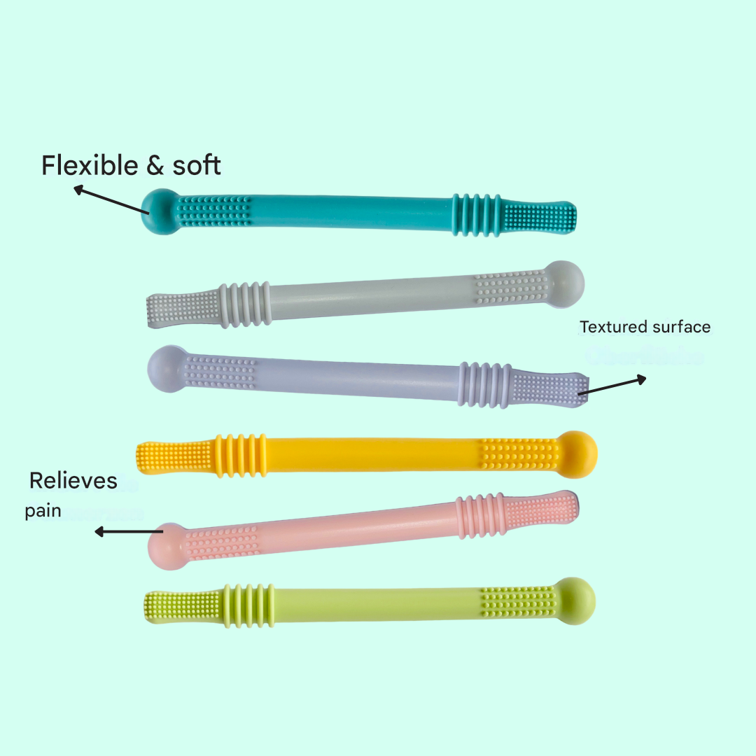 Soothing Teething Tube for First Teeth - ChewyCalm-Pink-The Livary