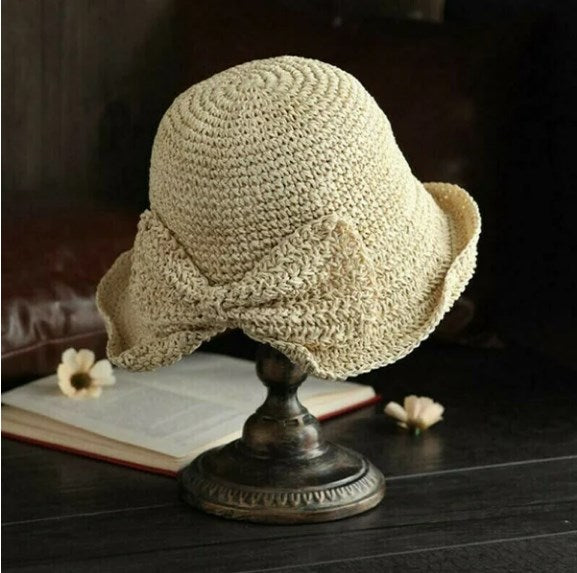 Trendy sun hats with a curved brim (1+1 free) – WaveShade Duo-Beige-Dark pink-The Livary