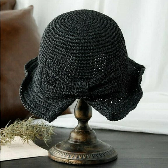 Trendy sun hats with a curved brim (1+1 free) – WaveShade Duo-Black-Dark pink-The Livary