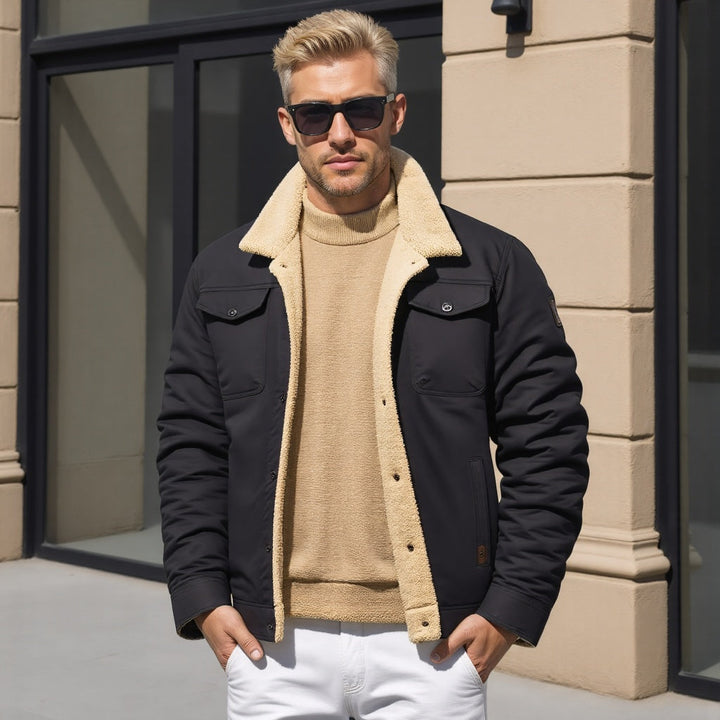 DEAVON - Timeless Bomber Jacket for Men-Black-S-The Livary