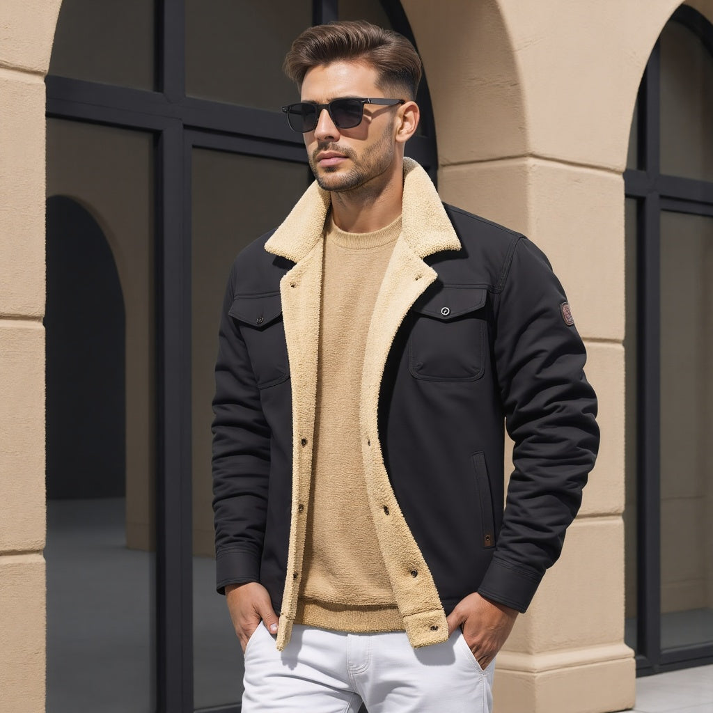 DEAVON - Timeless Bomber Jacket for Men-Black-S-The Livary