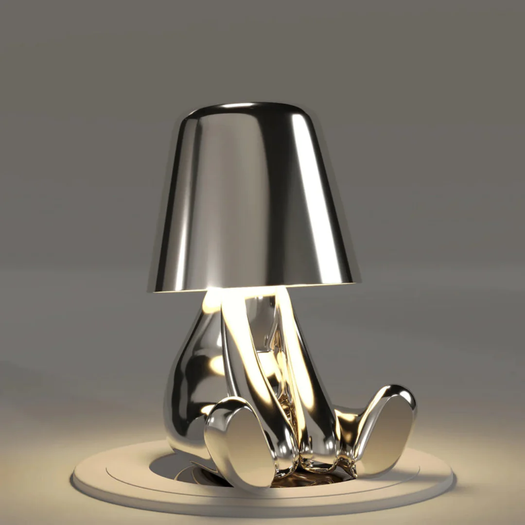Playful Dimmable Table Lamp - LumoPals-Silver-Dreaming-The Livary