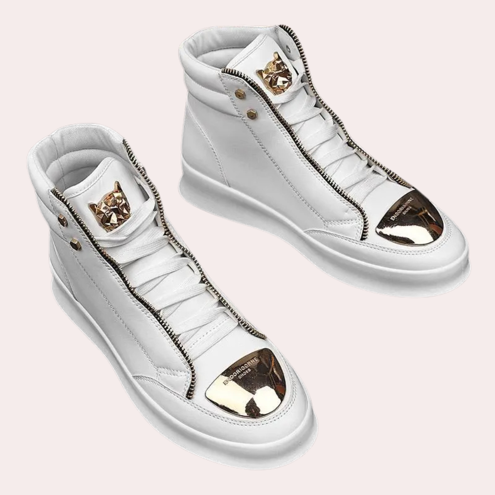Fashionable High Sneakers for Men - Rafael-White-6-The Livary