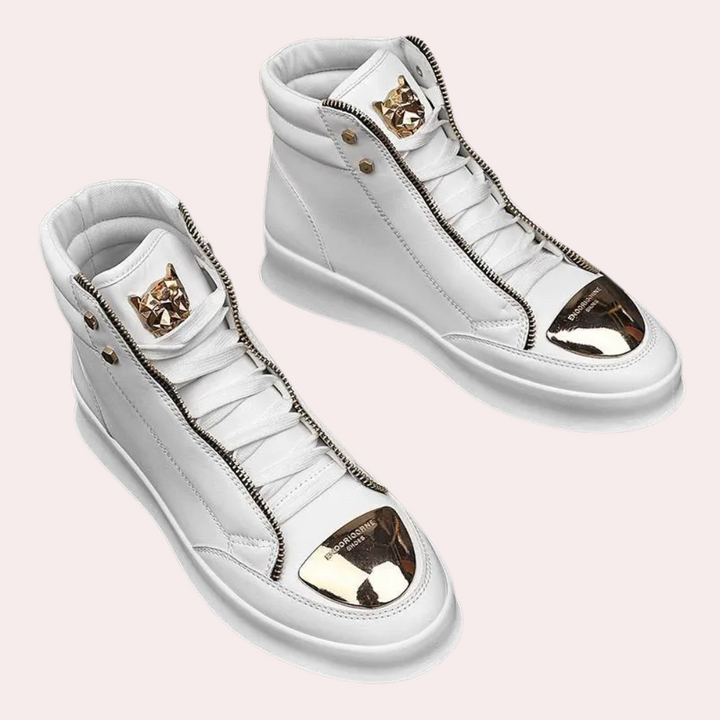 Fashionable High Sneakers for Men - Rafael-White-6-The Livary