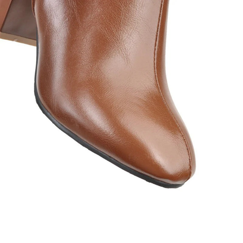 Knee-high Women's Boots with Heel - Sienna-Black-2.5-The Livary