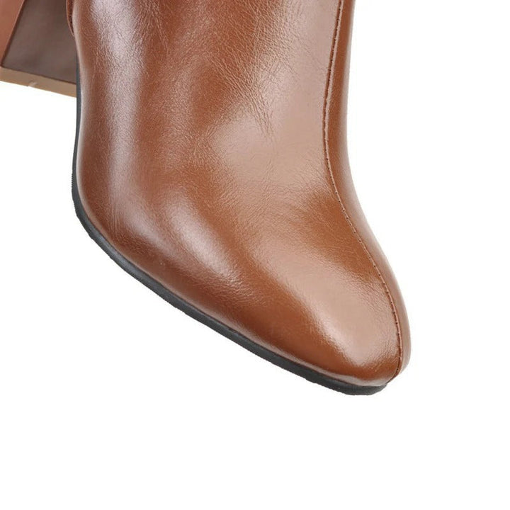 Knee-high Women's Boots with Heel - Sienna-Black-2.5-The Livary