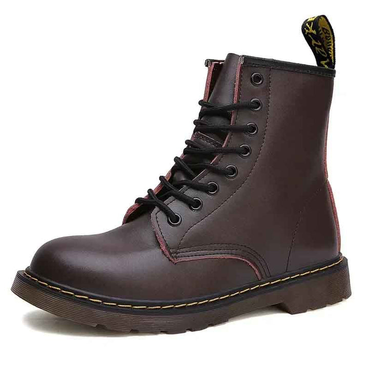Leather Ankle Boots with Grip Sole – Victor-Brown-4-The Livary