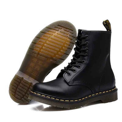 Leather Ankle Boots with Grip Sole – Victor-Black-4-The Livary