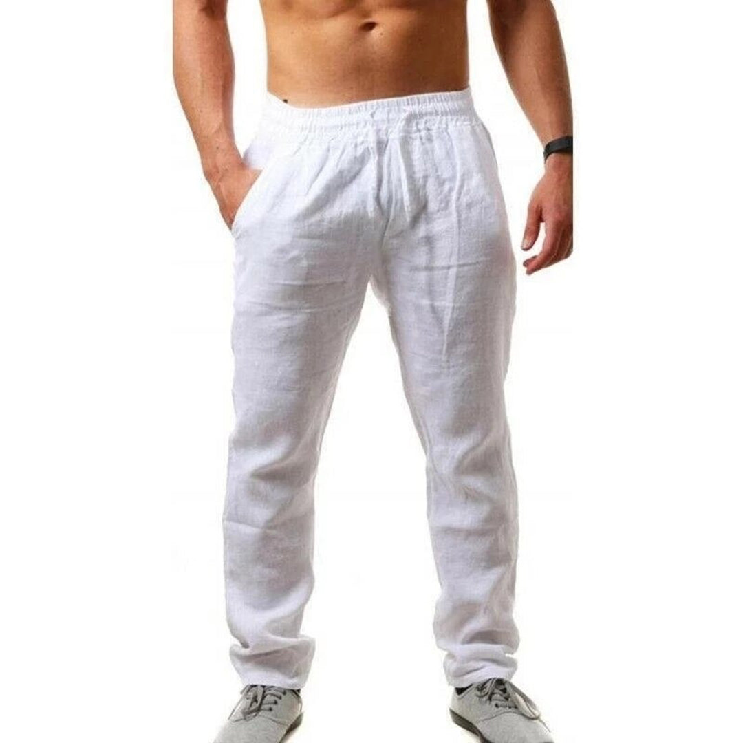 Airy Linen Trousers for Men - Noah-White-S-The Livary