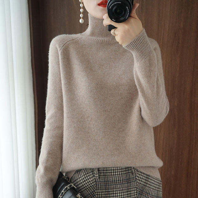 Warm Jumper for Women - Celeste-Khaki-S-The Livary
