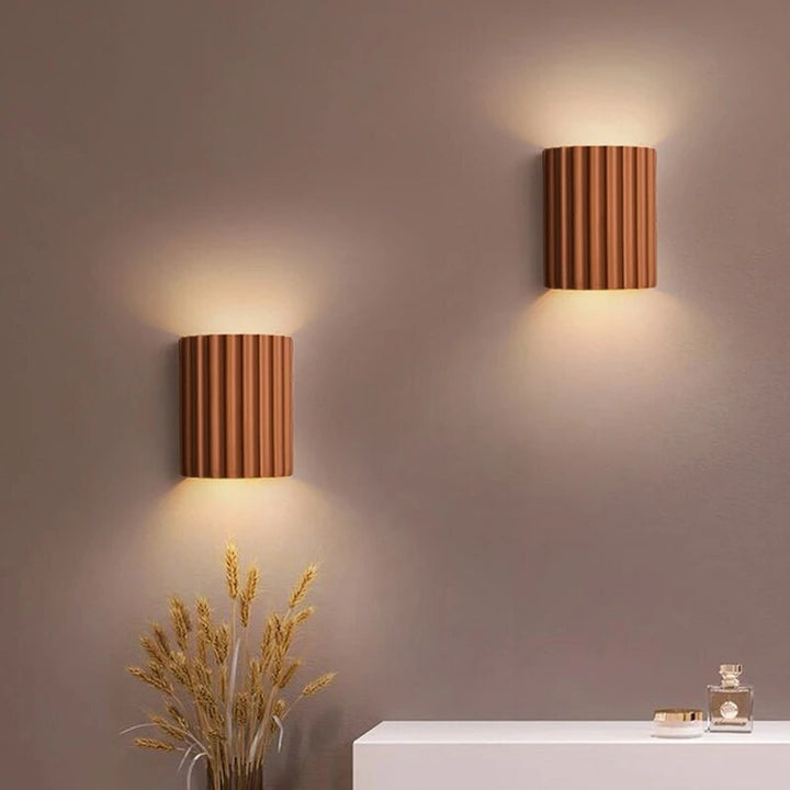 Stylish wall lamps made of synthetic resin - LumiResin-Orange-Warm wit-The Livary