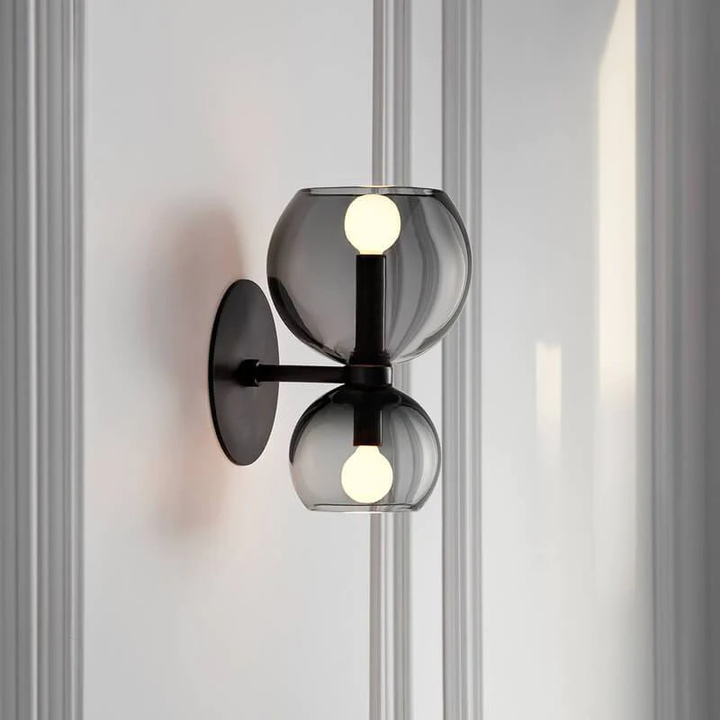 Minimalistic Double LED Wall Lamp – Lumis Duo-Grey-The Livary