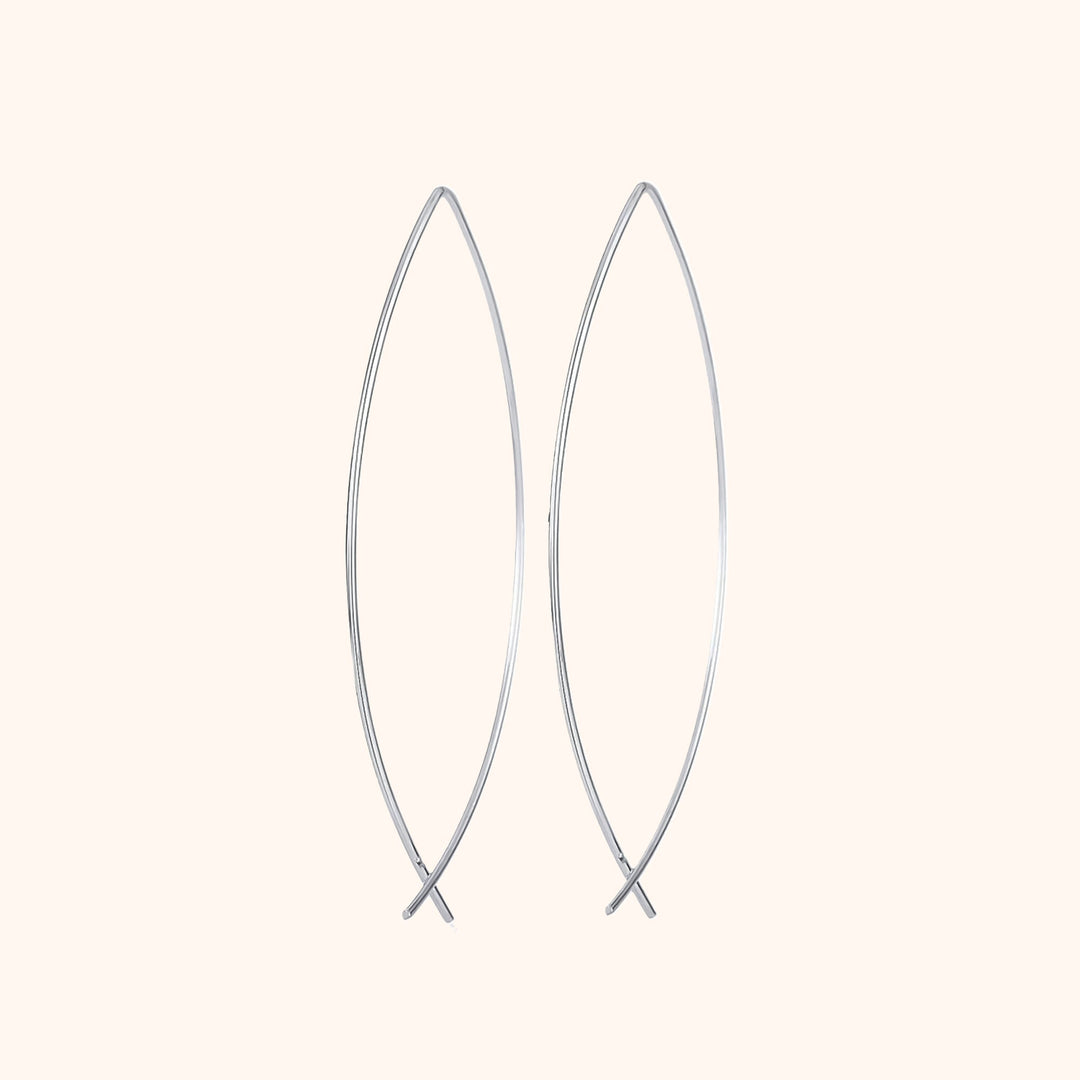 Stylish Minimalist Earrings - Lina-Silver-The Livary