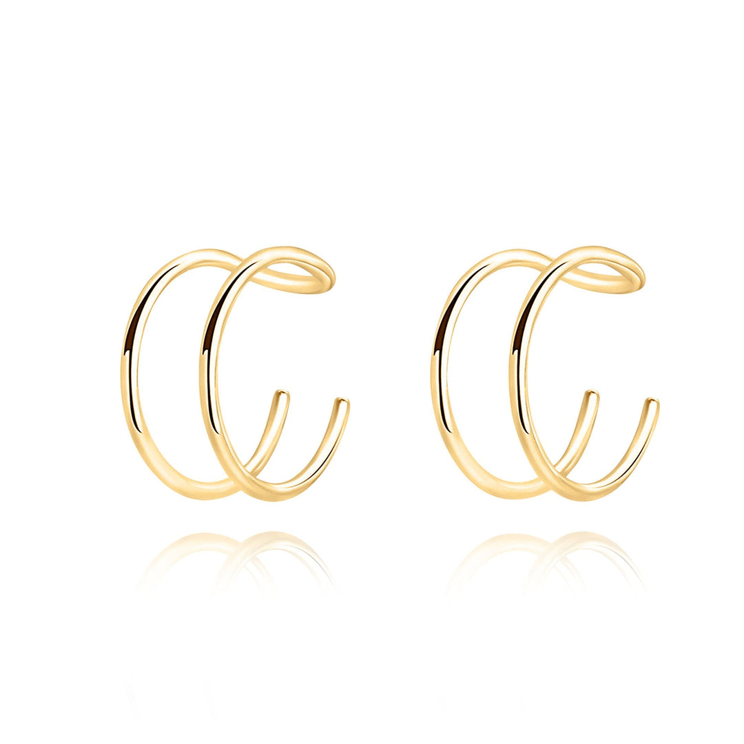 Modern U-Shaped Ear Clips - Nova-U-Gold-The Livary
