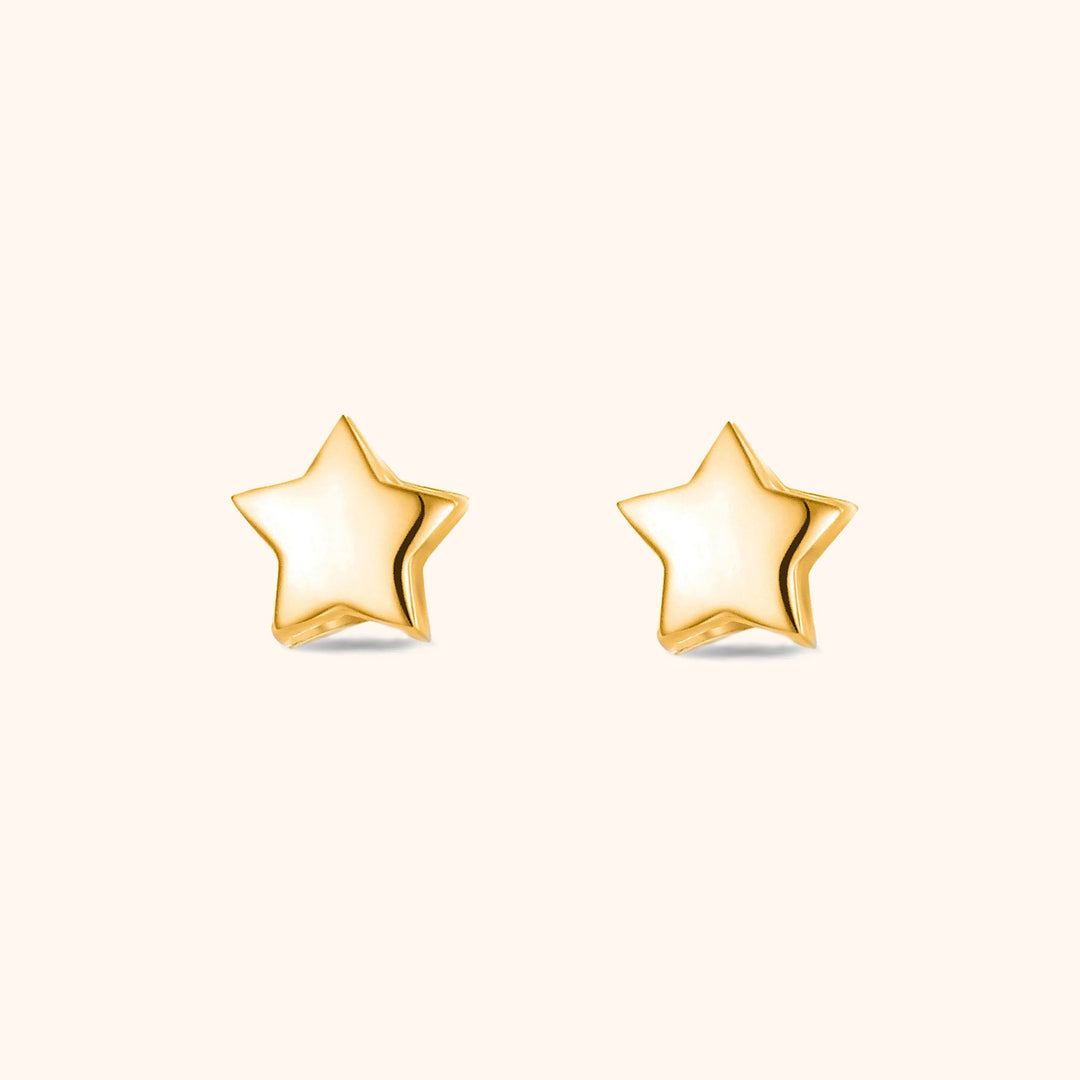 Star Earrings - Luna-Gold-The Livary