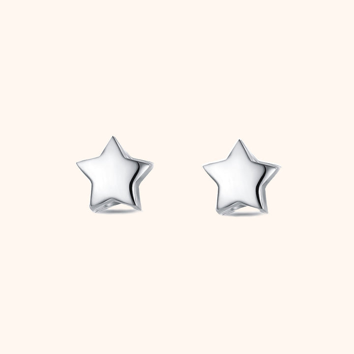 Star Earrings - Luna-Silver-The Livary